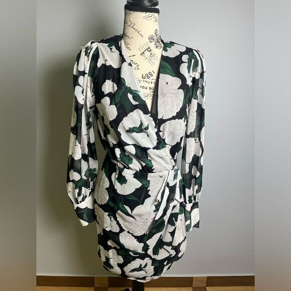 The Kooples SHORT PRINTED Floral DRESS NWT Size 1= Size S = US 4 - Picture 2 of 16